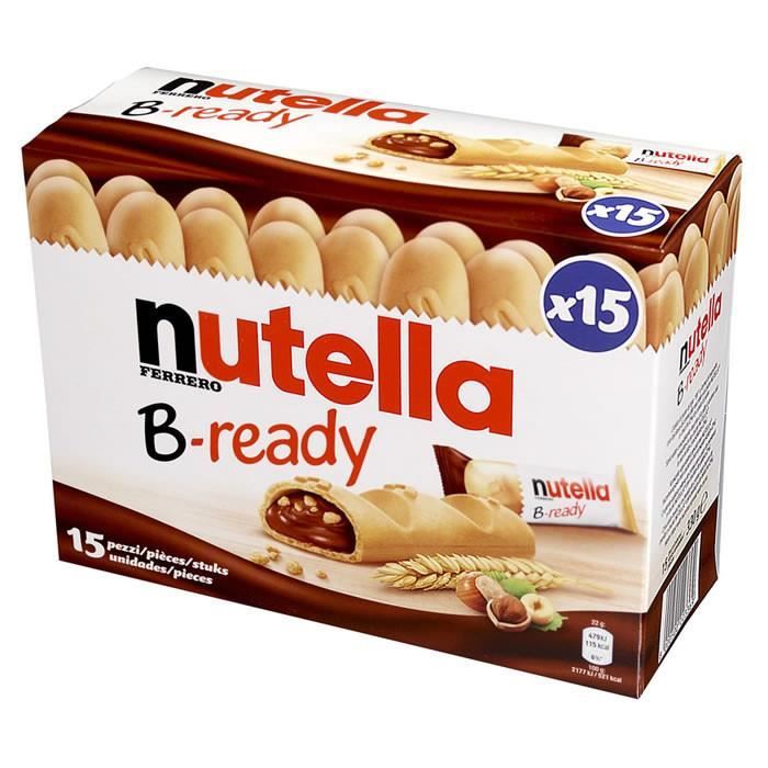 LOT DE 4 - NUTELLA  B-Ready - Barres croustillantes au Nutel